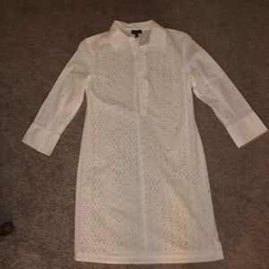 TALBOTS LADIES WHITE DRESS/COVER UP SIZE 4P NWOT